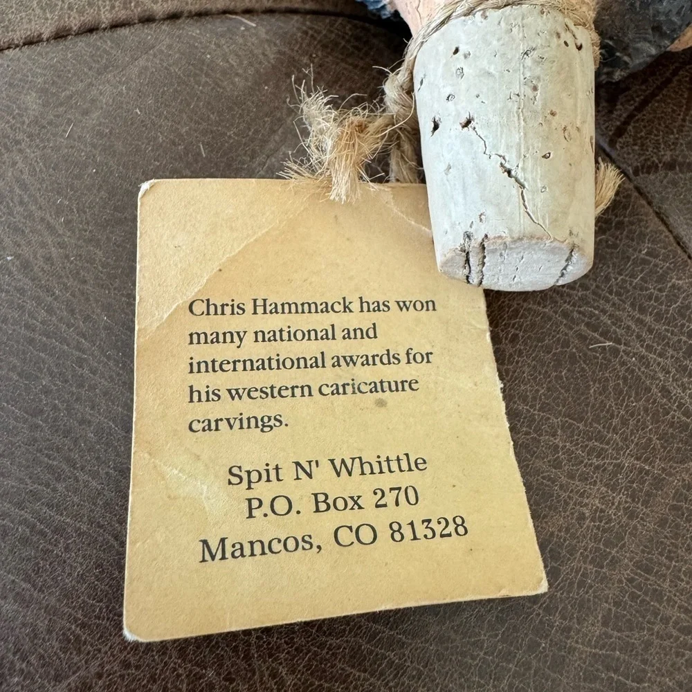 Spit N Whittle Chris Hammack Sure Shot Sammy Duck Hunter Cork Bottle Stopper